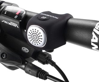 OEM Timbre El&eacute;ctrico Para Bicicleta, Bocina Electr&oacute;nica, Mini Timbre Impermeable De 80 Db, Soporte El&aacute;stico Universal De Silicona Negra
