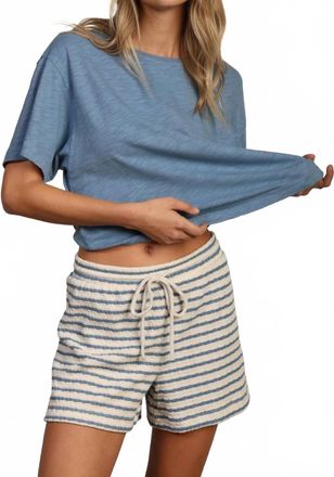 Dylan Loose Crew Tee In Blue