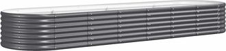 vidaXL Vidaxl - Jardinera Arriate Acero Galvanizado Antracita 296x80x36 Cm