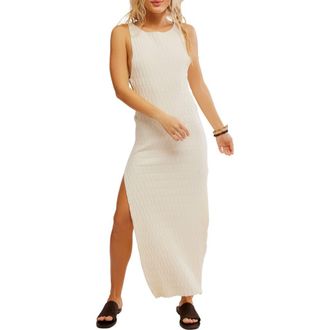 Free People Lilliana Texture Sleeveless Maxi Dress in Coconut Milk at Nordstrom Rack, Size Medium