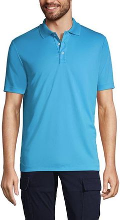 Lands End Short Sleeve Solid Active Polo Shirt in Dark Cobalt Blue at Nordstrom, Size 32