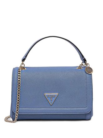 Guess Co logo-plaque shoulder bag - women - Polyurethane - OS - Blue
