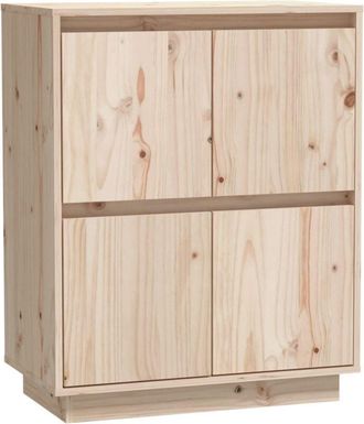 vidaXL Aparador de madera maciza de pino 60x34x75 cm Vidaxl
