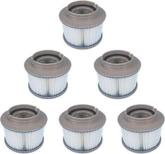 No Brand Pair Pack De 6 Filtres De Remplacement Pour Pompe &Agrave; Cartouche Fd2089 - Dimensions 8,6 Cm X 11,5 Cm - 120 Plis Pour Filtration Efficace