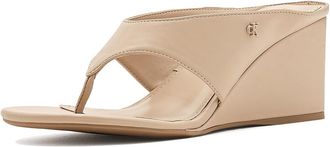 Calvin Klein Marchela Womens Wedge Shoes Light Natural : 6.5 M, Faux Leather