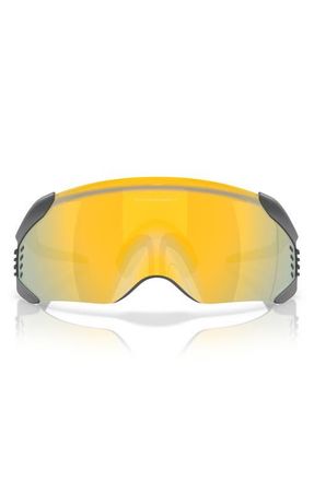 Oakley 52mm Velo Kato Prizm Rectangle Sunglasses in Matte Carbon /Prizm 24K at Nordstrom