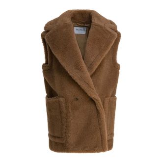 Max Mara Waistcoats, female, Brown, XS, Womens Clothing Jacket Coat Brown Aw25