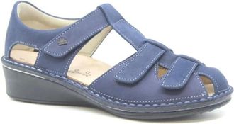 Finn Comfort Schoenen, Dames, Blauw, 36 EU, Leer, Funen Sandal