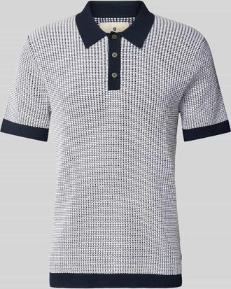 Jack & Jones Regular Fit Poloshirt mit Label-Detail Modell SANDER in Dunkelblau, Größe XL