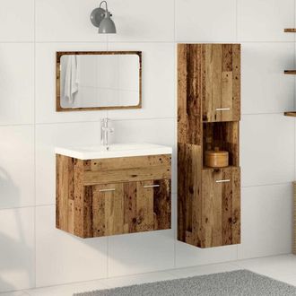 vidaXL Juego De Muebles De Ba&ntilde;o 4 Uds. Marr&oacute;n 60 X 38,5 X 46 Cm Vidaxl
