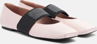 Givenchy Bailarinas Sliced Square de sat&eacute;n