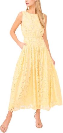 Ted Baker Meli Cutwork Lace Maxi Dress in Creamed Corn at Nordstrom, Size 14