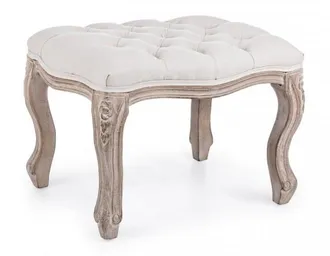 BIZZOTTO Poltrona Pouf diva Per Interno, Con Struttura In Rubber Wood Da 53x42x38cm -naturale