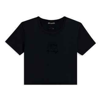 Freddy T-shirt cropped da donna in costina con ricami Disney