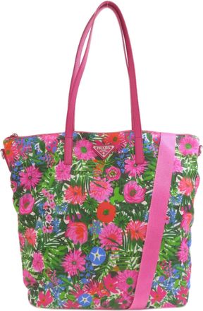Prada Pink Nylon Tote Bag (Pre-Owned)