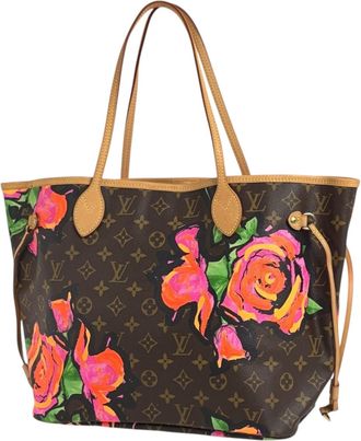 Louis Vuitton Brown Monogram Rose Shoulder Bag Tote Bag (Pre-Owned)