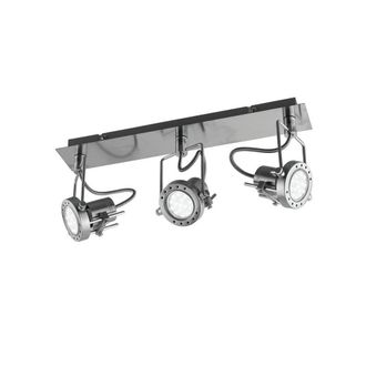 Netlighting SPOT LED 3 Light Spotlight Bars Nickel 400lm 2700K 45x16cm in Grey | Size: 45x16 cm
