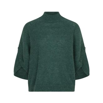 Dante6 Mahani Cape Sweater - Dames - Truien - Groen - Maat: L Wol