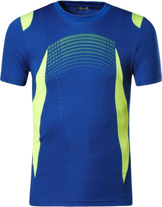 Jeansian Mens Sports Breathable Short Sleeve T-Shirts Tee Tops Running Training LSL194 Oceanblue XL