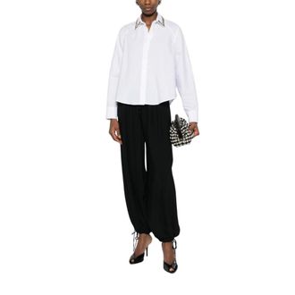 Ermanno Scervino Floral-embroidered Shirt - female - Ermanno Scervino - Shirts - White - S - Blouses & Shirts