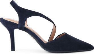 Carvela Womens Suede Symmetry Court Heels - Navy - Size UK 9