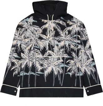 Palm Angels Hooded Printed Shirt