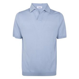 Lardini Tops, Heren, Blauw, M, Poloshirt met korte mouwen