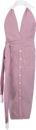 Moschino Wikkeljurk Midi - Dames - Wikkelkleedje - Roze - S - Katoen - Kleedjes