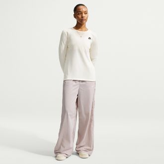 Nike Womens Nike Sportswear Loose Mid-Rise Lace Track Pants in Brown | IU1983-236