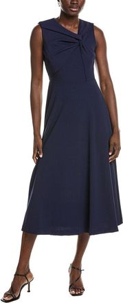 Anne Klein Twist Front A-Line Modern Midi Dress