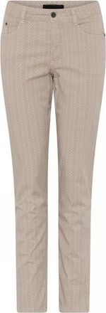 C.Ro Dames, Broeken, Beige, Maat: XS