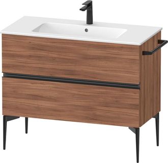 Duravit Sivida Mueble Bajo Lavabo, 2 Cajones, Tirador Negro - Duravit