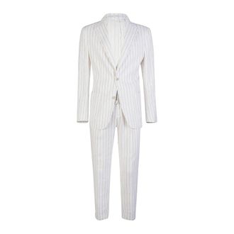 Eleventy Heren, Pakken, Wit, Maat: 3XL Katoen