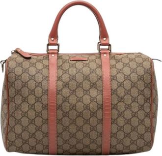 Gucci Pre-owned Handbags, female, Brown, Size: ONE SIZE Pre-owned Boston