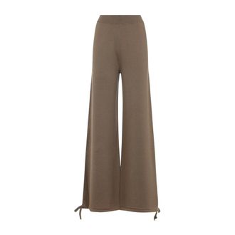 Max Mara Wide Trousers, female, Beige, Size: XS Wool Leggings Elegant Comfortable Stylish Layering