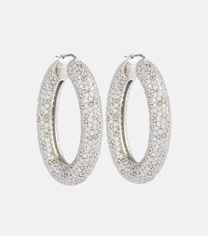 ピアス JIL SANDER  Crystal-embellished hoop earrings Jil Sander - Crystal-embellished hoop earrings Jil Sander