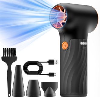 OEM Air Duster - 280000 Rpm - 3 Velocidades - Recargable Sin Cable - Para Limpieza De Ordenadores Bancos De Trabajo Y Autom&oacute;viles - Negro