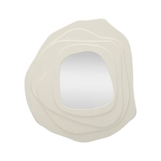 Dmora Dmora - Espejito Piracicaba, Espejo, Objeto De Decoraci&oacute;n De Pared, Decoraci&oacute;n De Espejo, 90x4 H97 Cm, Blanco