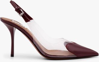 Alaia D&eacute;collet&eacute; Slingbacks 90 in pelle e PVC - ALAIA - gender_Woman