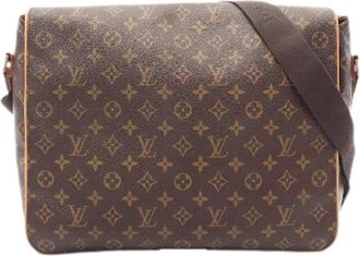 Louis Vuitton Pre-owned Abbesses Monogram Coated Canvas Shoulder Bag - Heren - Vintage Schoudertas - Bruin - ONE Size - Leer - Vintage