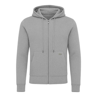 Paolo Pecora Hoodies & sweatvesten, Heren, Grijs, M, Wol, 16-Gauge Wollen Hoodie