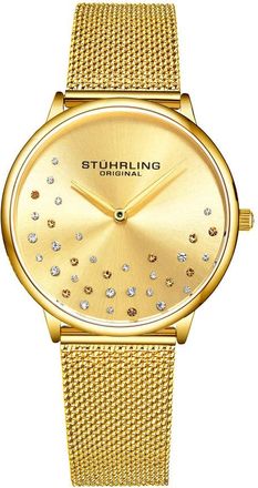 Stührling Symphony Quartz Gold Dial Ladies Watch M16837