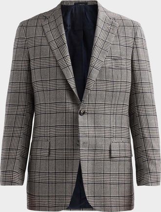 Kiton Men & apos;s Plaid Cashmere Sport Coat