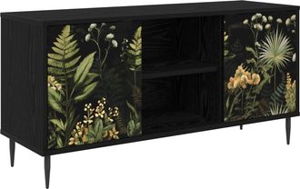 vidaXL Mueble De Tv Rhenen 102 X 33 X 51 Cm Roble Negro Vidaxl