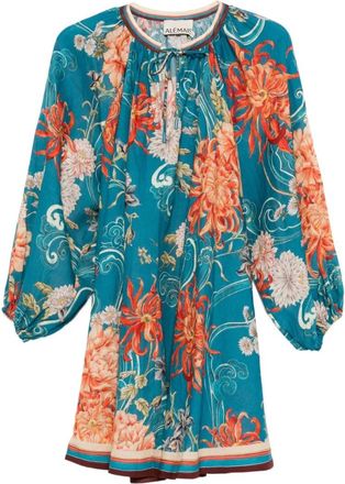 Alemais Fletcher Floral-Print Mini Dress
