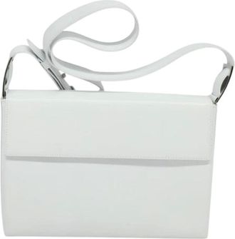 Ferragamo Pre-owned Cross Body Bags, female, White, Size: ONE SIZE Pre-owned Leather Shoulder Bag