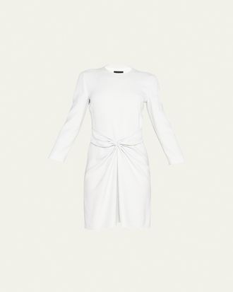 Giorgio Armani Ruched Long-Sleeve A-Line Dress