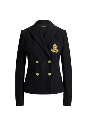 Ralph Lauren Tailored Double-Breasted Crest Blazer
