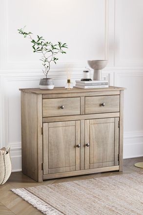 Home Discount Vida Designs Panama 2 Door 2 Drawer Sideboard Storage Solid Wood 800 x 930 x 400 mm in Brown