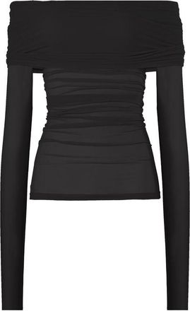 Wolford Sheer Drape Top Long Sleeves